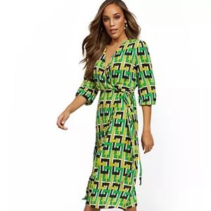 WRAP MIDI DRESS